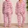 Raspberry 67 Bows And Blush Stripes For Cozy Evenings And Sweet Gift Giving Satin Pajamas Set - 2