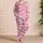 Raspberry 67 Bows And Blush Stripes For Cozy Evenings And Sweet Gift Giving Satin Pajamas Set - 4