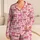 Raspberry 67 Bows And Blush Stripes For Cozy Evenings And Sweet Gift Giving Satin Pajamas Set - 1