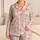 Blush Pink and Ivory Stripes for Cozy Mornings and Relaxed Evenings, a Gift for Her Satin Pajamas Set - 1