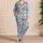 Watercolor Rose And Peony Blooms For Cozy Autumn Winter Gift Giving Satin Pajamas Set - 4