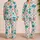 Hand-Painted Garden Flowers for Cheerful Springtime Comfort and Play Satin Pajamas Set - 2
