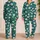 Teal Daisy Garden Blooms for Cheerful Summer Days and Easy Outdoor Adventures for Girls Satin Pajamas Set - 2