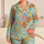 Colorful Bohemian Daisy Blooms for Sunny Beach Days and Relaxed Weekend Lounging Satin Pajamas Set - 1