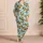 Blue Stripe Oranges and Blossoms for Relaxed Summer Lounging at Home for Women Satin Pajamas Set - 4