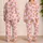 Pink Frosted Cupcakes and Ribbon Bows for Sweet Cozy Home Lounging Gifts for Her Satin Pajamas Set - 2