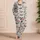 Black And White Cows With Garden Roses For Cozy Farmhouse Lounging And Gift Giving Satin Pajamas Set - 4