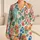 Colorful Surfboard and Hibiscus Motifs for Relaxed Coastal Summer Living Satin Pajamas Set - 1