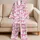 Hot Pink Ribbon Bows for Cozy Lounging and Sweet Everyday Relaxation Satin Pajamas Set - 5