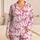 Hot Pink Ribbon Bows for Cozy Lounging and Sweet Everyday Relaxation Satin Pajamas Set - 1