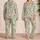 Pink Starfish and Sea Blooms for Coastal Getaways and Relaxed Summer Nights at Home Satin Pajamas Set - 2