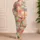 Retro Ocean Shells and Sailboats for Relaxed Coastal Evenings at Home Satin Pajamas Set - 4