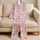 Coral Reef Flowers And Starfish For Coastal Getaways And Relaxed Summer Escapes At Home Satin Pajamas Set - 5