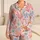 Coral Reef Flowers And Starfish For Coastal Getaways And Relaxed Summer Escapes At Home Satin Pajamas Set - 1