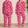 Pink Flamingo Motifs for Tropical Lounging and Relaxed Summer Evenings at Home Satin Pajamas Set - 2