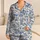 Blue Toile Landscapes with Spotted Cats for Relaxing at Home and Cozy Evenings Satin Pajamas Set - 1