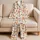 Watercolor Bows and Cocktail Glasses for Cozy Celebrations and Relaxed Evenings Satin Pajamas Set - 5