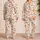 Watercolor Bows and Cocktail Glasses for Cozy Celebrations and Relaxed Evenings Satin Pajamas Set - 2
