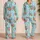 Sea Turtle And Sailboat Coastal Motifs For Relaxed Seaside Getaways Satin Pajamas Set - 2