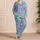 Playful Aqua Pink Lime Abstract Camo for Cozy Lounging and Relaxed Weekend Mornings Satin Pajamas Set - 4