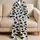 Classic Black And Ivory Cowhide Motif For Cozy Farmhouse Lounging And Relaxed Weekends Satin Pajamas Set - 5