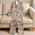 Pale Pink Tropical Birds and Florals for Cozy Winter Lounging at Home for Her Satin Pajamas Set - 5