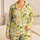Lemon And Gingham Bow Motifs For Sunny Summer Lounging And Cozy Home Evenings Satin Pajamas Set - 1
