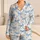 Sky Blue Ribbon Bows for Sweet, Relaxing Weekends and Cozy Everyday Lounging for Her Satin Pajamas Set - 1