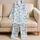 Sky Blue Ribbon Bows for Sweet, Relaxing Weekends and Cozy Everyday Lounging for Her Satin Pajamas Set - 5