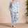 Sky Blue Ribbon Bows for Sweet, Relaxing Weekends and Cozy Everyday Lounging for Her Satin Pajamas Set - 4