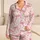 Pink Ribbon Bows and Hearts for Cozy Romantic Evenings and Sweet Everyday Lounging Satin Pajamas Set - 1