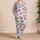 Coral Crab and Blue Stripe Motifs for Coastal Summer Lounging and Women's Getaways Satin Pajamas Set - 4