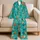 Turquoise Western Boots, Cowboy Hats & Cacti for Cozy Ranch Evenings at Home for Her Satin Pajamas Set - 5