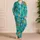 Turquoise Western Boots, Cowboy Hats & Cacti for Cozy Ranch Evenings at Home for Her Satin Pajamas Set - 4