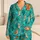 Turquoise Western Boots, Cowboy Hats & Cacti for Cozy Ranch Evenings at Home for Her Satin Pajamas Set - 1
