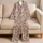 White Tigers Among Blush Orchids for Relaxed Botanical Evenings and Cozy Lounging Satin Pajamas Set - 5