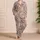 White Tigers Among Blush Orchids for Relaxed Botanical Evenings and Cozy Lounging Satin Pajamas Set - 4