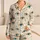 Blue-Eyed Sunburst Motifs for Cozy Holiday Mornings and Festive At-Home Lounging Satin Pajamas Set - 1