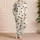 Blue-Eyed Sunburst Motifs for Cozy Holiday Mornings and Festive At-Home Lounging Satin Pajamas Set - 4