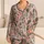 White Tiger and Pink Orchid Botanical Elegance for Cozy Autumn Evenings Satin Pajamas Set - 1
