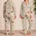 Watercolor Hens and Wildflowers for Cozy Farmhouse Mornings and Relaxed Lounging Satin Pajamas Set - 2