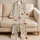 Watercolor Hens and Wildflowers for Cozy Farmhouse Mornings and Relaxed Lounging Satin Pajamas Set - 5