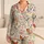 Watercolor Hens and Wildflowers for Cozy Farmhouse Mornings and Relaxed Lounging Satin Pajamas Set - 1