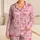Blush Pink Hearts and Ribbon Bows for Cozy Spring Evenings and Sweet Gift Giving at Home Satin Pajamas Set - 1