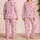 Blush Pink Hearts and Ribbon Bows for Cozy Spring Evenings and Sweet Gift Giving at Home Satin Pajamas Set - 2