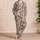 White Tiger and Blush Botanicals for Cozy Evenings and Relaxed Lounging Satin Pajamas Set - 4