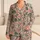 White Tiger and Blush Botanicals for Cozy Evenings and Relaxed Lounging Satin Pajamas Set - 1