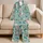 Tropical Flamingos and Botanical Blooms for Serene Summer Evenings and Relaxed Lounging Satin Pajamas Set - 5