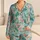 Tropical Flamingos and Botanical Blooms for Serene Summer Evenings and Relaxed Lounging Satin Pajamas Set - 1
