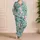 Tropical Flamingos and Botanical Blooms for Serene Summer Evenings and Relaxed Lounging Satin Pajamas Set - 4